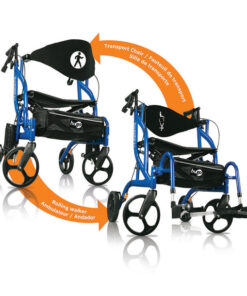 Hugo Navigator Side-Folding Rolling Walker & Transport Chair