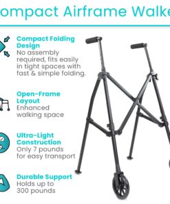 Rolling Walkers Rollator 25 Alternative view of Compact Air Frame Walker