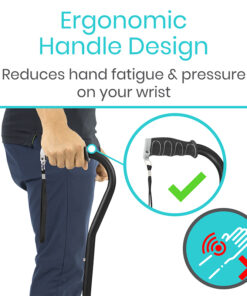 Alternative view of Folding Offset Swivel Cane