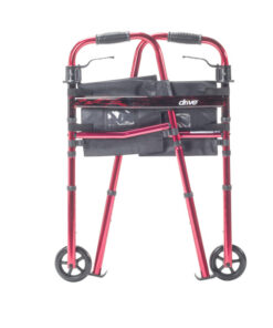 Rolling Walkers Rollator 77 Alternative view of Deluxe Folding Travel Walker with 5" Wheels