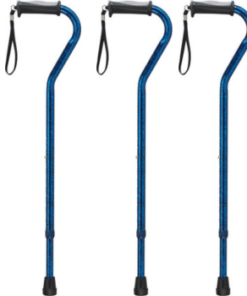 Aluminum Offset Canes, Gel Grip, Height Adjustable