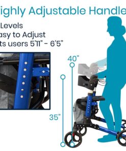 Rolling Walkers Rollator 7 Alternative view of Foldable Rollator Series T